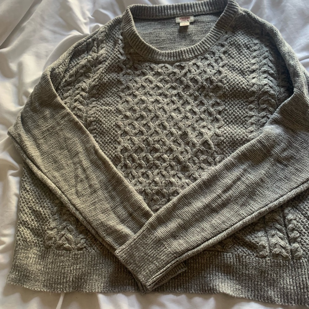 Grey knitted sweater
